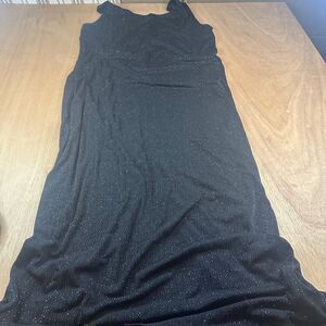 Onyx Nite 2-Piece Evening Dress Jacket Set Black Sparkle 20W